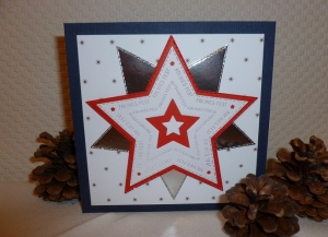 Weihnachten - schöne edle Weihnachtskarte mit großem Stern