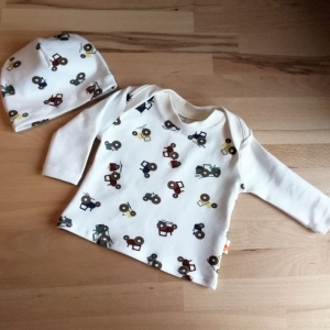 Frühchen Shirt  und Mütze , Größe 44 bis 48, Babypulli ,  Reborn Baby , langarmshirt  - Handarbeit kaufen