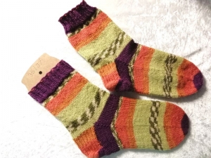Damensocken, Socken, gestrickte Socken, Größe  36/37, Stricksocken, Wollsocken  - Handarbeit kaufen