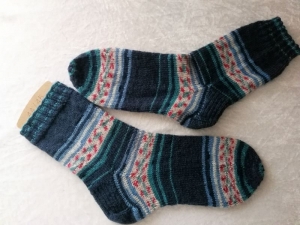 Herren Socken,  Socken, handgestrickt, Wollsocken Größe 44/45, Stricksocken     - Handarbeit kaufen