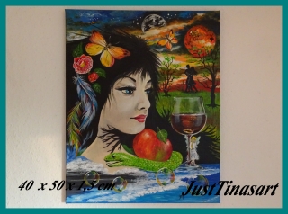 Titel surreal story of elements, Acrylmalerei auf Leinwand 40 x 50 x 1,5 cm 4914.180901.201122_dsc04806