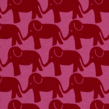 Jersey  Elefanten Parade by Jolijou, pink,0,5 m / 160cm  