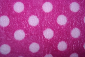  Fleece Punkte, pink-rosa, 0,5  m/150 cm             