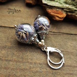   ✾ Ohrringe ✾ Lavender Dream  ✾ Glaskugeln gefüllt mit echtem Lavendel ✾