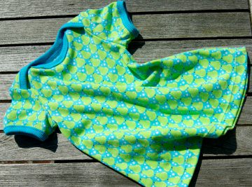 Babykleid BIRNCHEN türkis Bio-Baumwolle Gr.68/74 Birnen Sterne Kurzarm 510.170522.131157_2