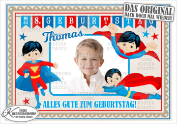 ♥ Tortenaufleger Tortenbilder Geburtstag / Superhelden für Jungen (Dekorpapier PLUS) 