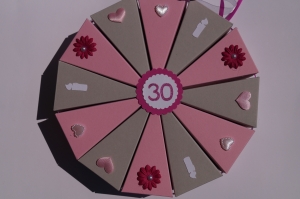57  Geldgeschenkverpackung aus 300g Tonpapier  zum 30.Geburtstag ,  Tolle Torte zum Geburtstag    