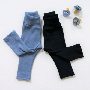 Rippenjersey LEGGING hellblau oder dunkelblau zimtbienchen für Baby / Kleinkind   kaufen - Handarbeit kaufen
