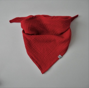 MUSSELIN Halstuch ROT Dreieckstuch für Baby Kind  zimtbienchen     - Handarbeit kaufen