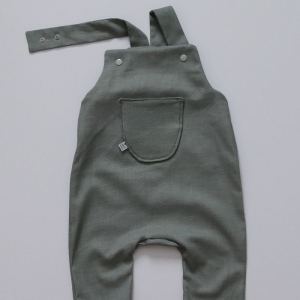  Latzhose Modell LOUI aus Leinen Baumwoll MIX Jumper Romper für Baby und Kind vom zimtbienchen 44 - 98  
