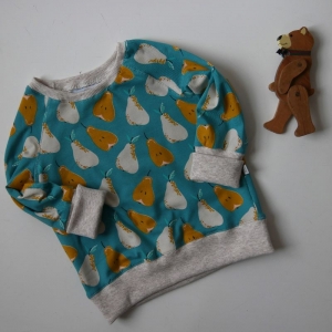 Langarm Shirt BIRNCHEN Baby Kind Handarbeit von zimtbienchen     - Handarbeit kaufen