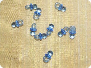  ☆ - 10 kleine Schnuller - blau - ☆ zur Dekoration von Tischen und Geschenken