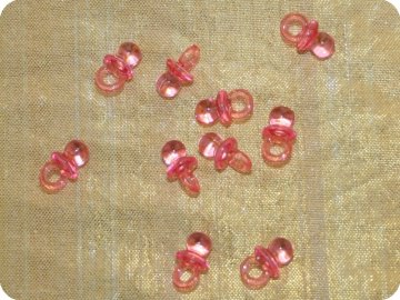  ♥ - ♡ -10 kleine Schnuller - rosa ♡ -♥   zur Dekoration von Tischen und Geschenken (Kopie id: 100010567)