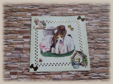 Geburtstagskarte mit Hunden, Glückwunschkarte