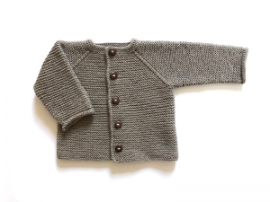 Handgestrickte warme Babyjacke aus kuschelweicher Wolle (Merino) - Größe 56 - 62 (0 - 3 Monate)