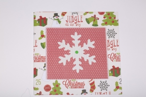 Grußkarte zu Weihnachten, hübsch gestaltet mit Scrapbookpapier