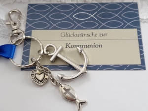Glaube Liebe Hoffnung Schlüsselanhänger handgefertigt Geschenk Männer Jungen Kommunion Konfirmation Religion Geschenkset