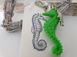 Seepferdchen Schlüsselanhänger mit Fisch Geschenk Frauen Kinder Urlaub Schwimmstufe Farbe wählbar - Handarbeit kaufen