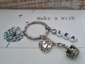 Krone Schlüsselanhänger personalisiert Geschenk für Frauen Freundin Mädchen Königin Prinzessin Braut - Handarbeit kaufen
