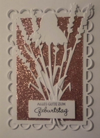 Selbstgestaltete, elegante Karte zum Geburtstag - Handarbeit kaufen
