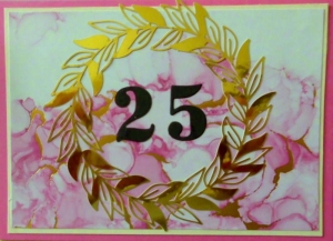Sehr schöne selbstgetaltete Grußkarte zum 25. (Hochzeitstag, Geburtstag, Jubiläum etc) - Handarbeit kaufen