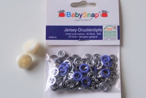 20 Jersey Druckknöpfe von BabySnap, nickelfrei, nähfreie Druckknöpfe, Metalldruckknöpfe lila, Ø 10 mm