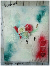 Acrylbild / Mixed Media / Romantikbild / Rosenbild Mixed Media 5592.190130.183538_bildromantik00