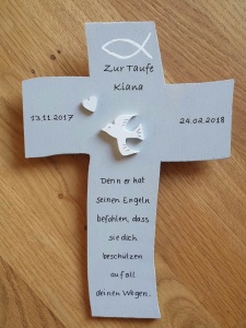 Taufkreuz Kreuz mit Fisch Taube 3D Taufe Kommunion NurVonMir ♡  - Handarbeit kaufen