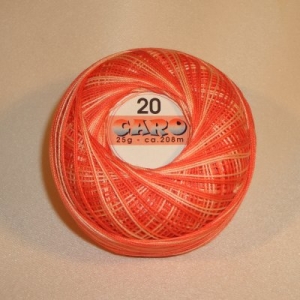 Häkelgarn Caro 20 orange-weiss 1116 - Handarbeit kaufen
