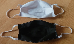 Mundschutzmaske Behelfs Mund und Nasen Schutzmaske Baumwolle Farbe schwarz - Handarbeit kaufen