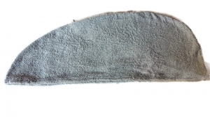 Baumwoll Frottee Handtuch-Turban Haar-Turban grau - Handarbeit kaufen