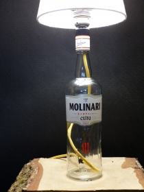 Gin Flaschen Lampe, Rohling, DIY, Upcycling, Eyecatcher, Bar, Design Molinari