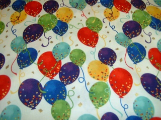 Luftballon Party Kindergeburtstag   Hochzeit  Fest Feier   Baumwolle Patchworkstoff  50x110 cm