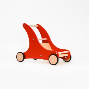 Lauflernwagen Sharky Rot aus Holz mit Bremssystem - Handarbeit kaufen