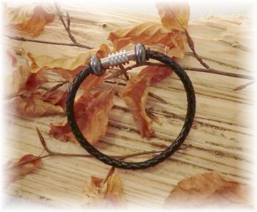 #Acero y Pietra# elegantes handgefertigtes Lederarmband mit Hämatitperlen und Edelstahl-Magnetverschluss für Männer und Frauen 5914.180803.181723_cimg1885