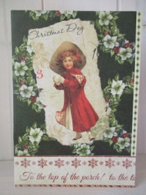 Nostalgische weihnachtliche Klappkarte mit Umschlag 10,5 x 14,8 cm groß versandkostenfrei