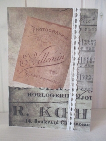Nostalgische  Klappkarte mit Umschlag 10,5 x 14,8 cm groß versandkostenfrei  (Kopie id: 100130417)