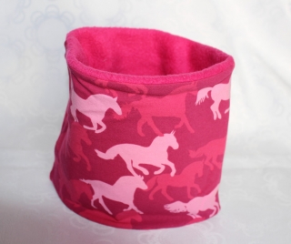 Loop, Schlauchschal für Kinder - Pferde rosa und pink