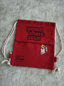 Klassischer Universal-Mini-Rucksack mit Merch für Fans von Grand Theft Auto in Rot