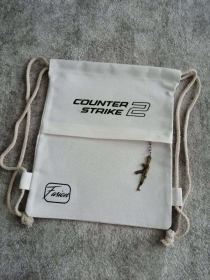 Klassischer Universal-Mini-Rucksack mit Merch für Fans von Counter Strike 2 in Weiß