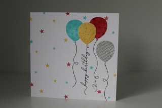  Geburtstagskarte bunte Luftballons Ballon Balloons