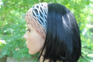 Gehäkeltes Haarband zum Binden Handarbeit Einzelstück Unikat