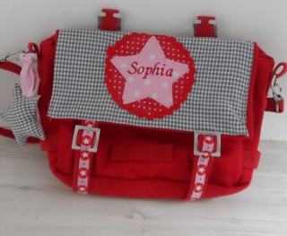 Handgefertigte Kindergartentasche mit Stern und Namen  - Handarbeit kaufen