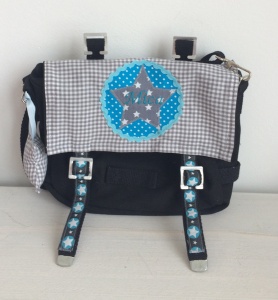 Handgefertigte Kindergartentasche mit Stern und Namen   - Handarbeit kaufen