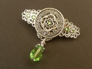 Kleine Haarspange mit keltischen Knoten in silber Irland Haarschmuck Geschenk Frau - Handarbeit kaufen