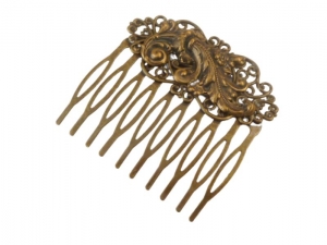 Eleganter Haarkamm im Barock Stil bronzefarben antik Haarschmuck Geschenkidee Frau - Handarbeit kaufen