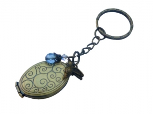 Schlüsselanhänger mit 4fach Medaillon für Fotos bronzefarben Kolibri Geschenkidee für sie kleine Geschenke Accessoire - Handarbeit kaufen