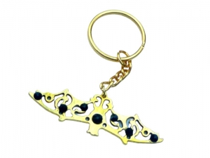Schlüsselanhänger mit Fledermaus Motiv schwarz goldfarben Geschenkidee für sie und ihn kleine Geschenke - Handarbeit kaufen
