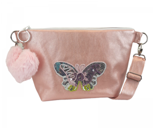 Handtasche ♥ BUTTERFLY ROSA ♥ Umhängetasche, Schultertasche, Schmetterlingstasche - Handarbeit kaufen