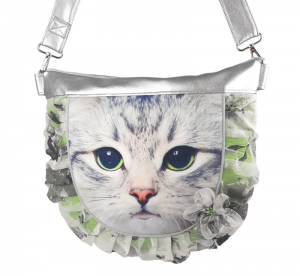 Handtasche ♥ KITTY GREEN ♥ Umhängetasche, Katzentasche, Citytasche, Bag, Designertasche - Handarbeit kaufen